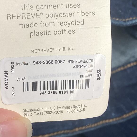 A.N.A - A New Approach Womens 24W 46x32 High Rise Dark Wash Flare Jeans NEW - Picture 6 of 6